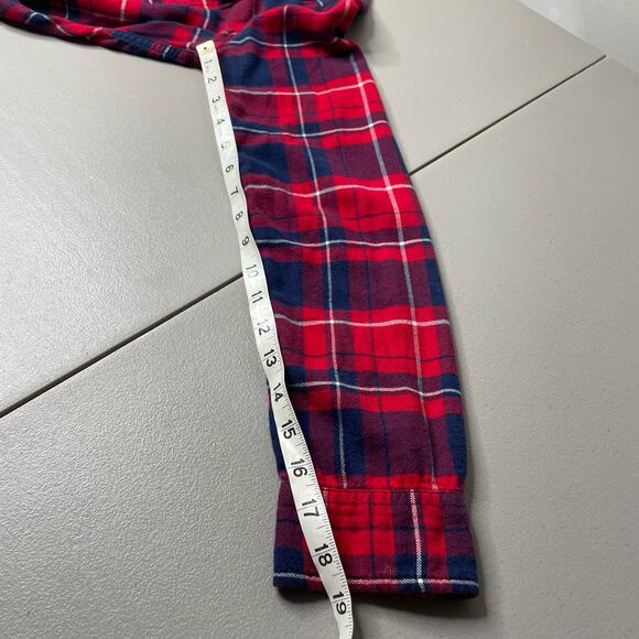 Abercrombie & Fitch Button Up Shirt Plaid Collared Red Country Farm Workwear M - Picture 9 of 10